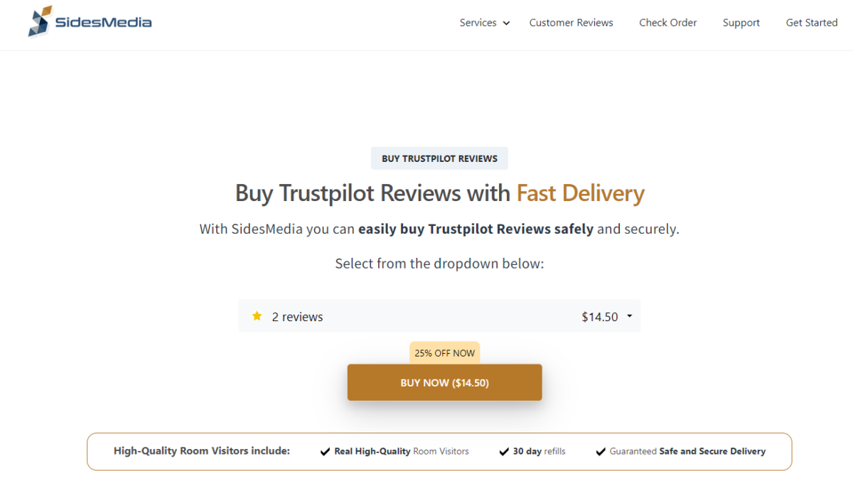 SidesMedia Buy Trustpilot Reviews