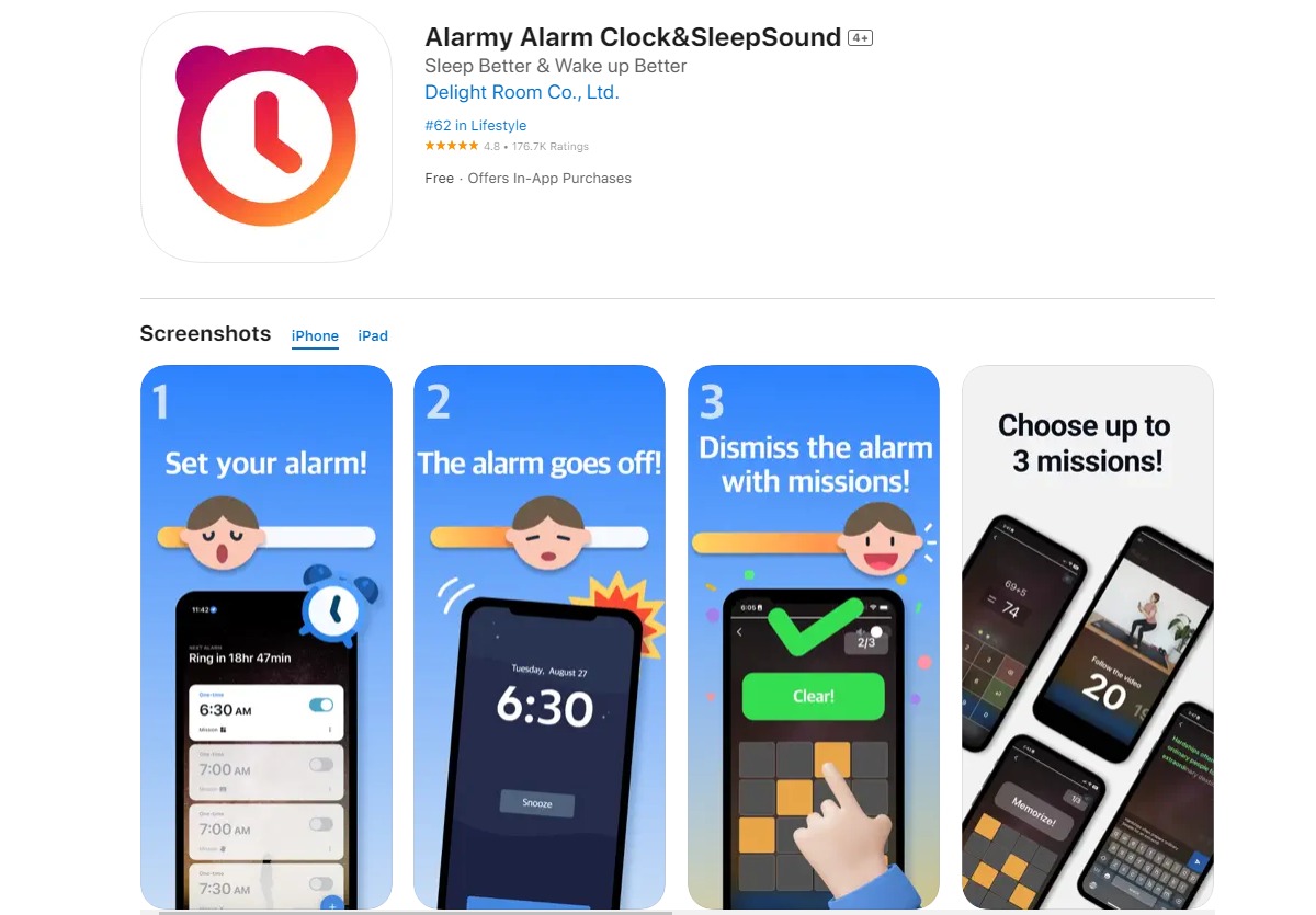 Alarmy Alarm Clock