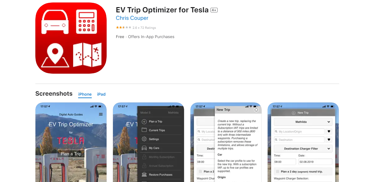 EV Trip Optimizer for Tesla