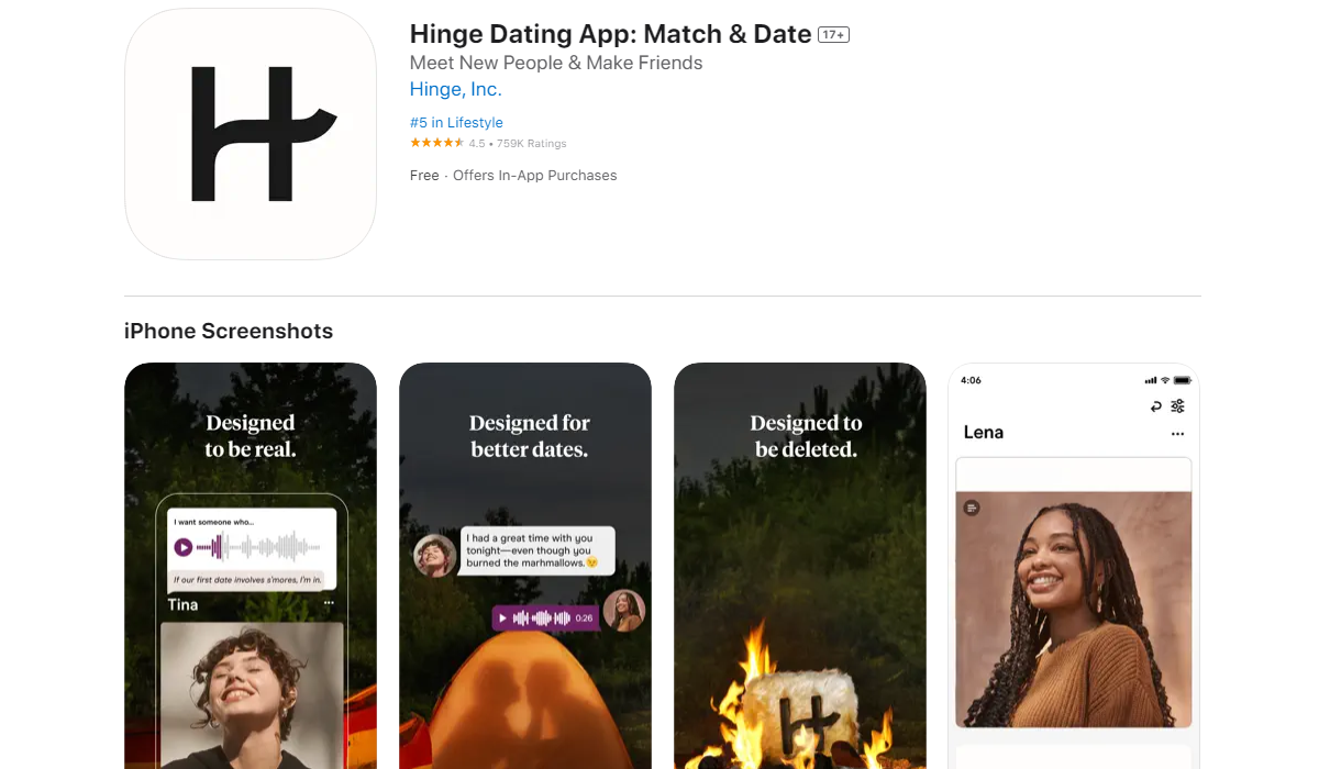 Hinge Apple App