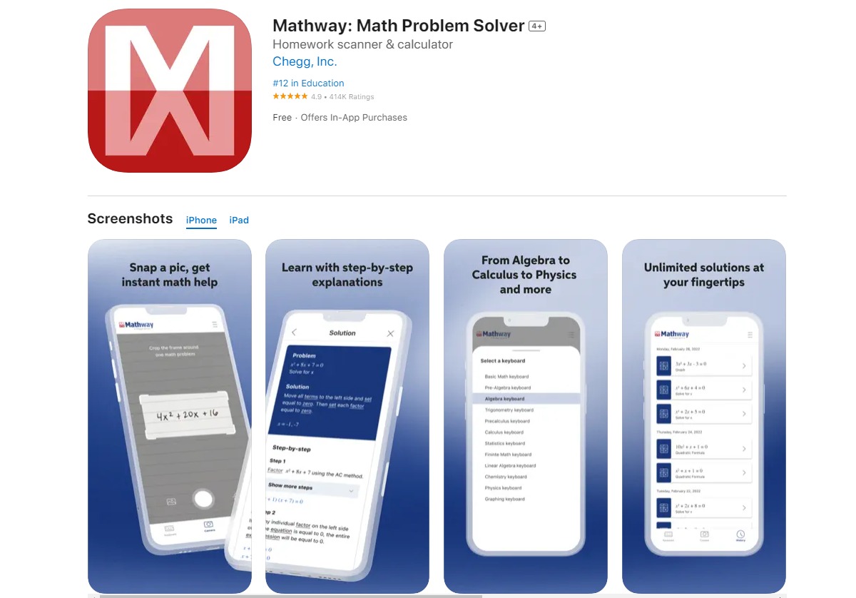 Mathway Best Apps For Maths