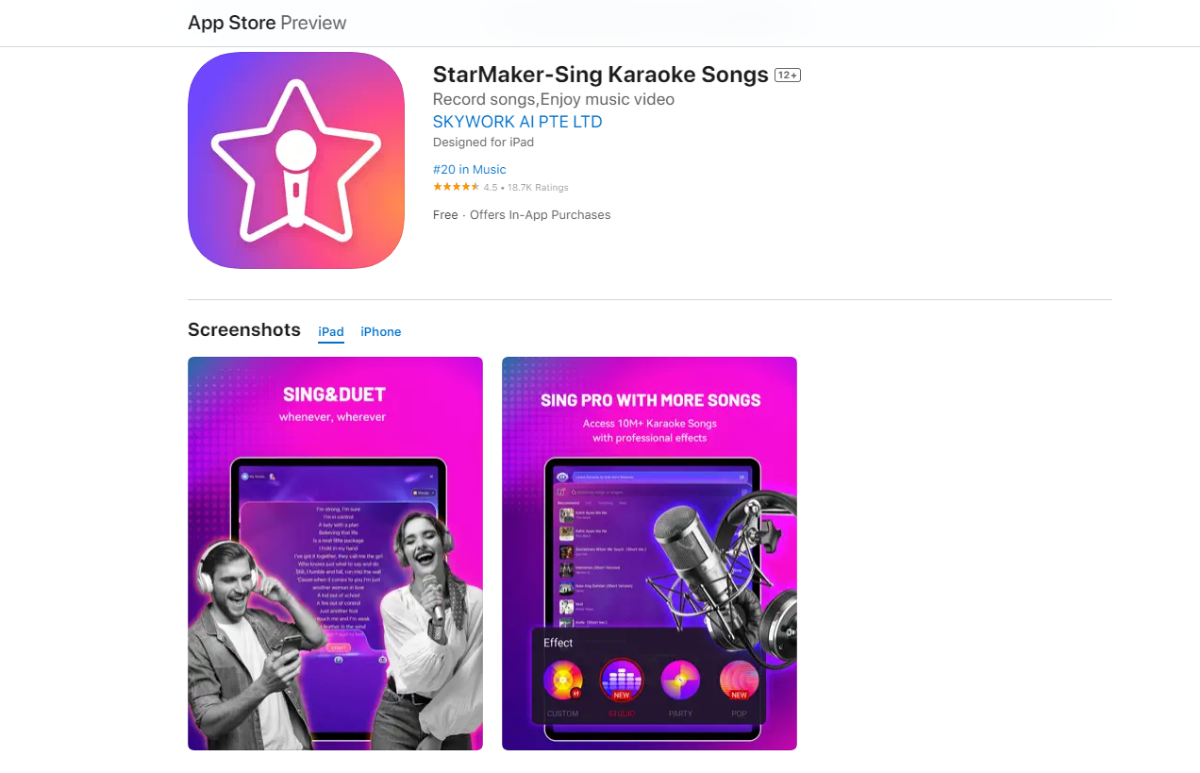 StarMaker Sing Karaoke Songs