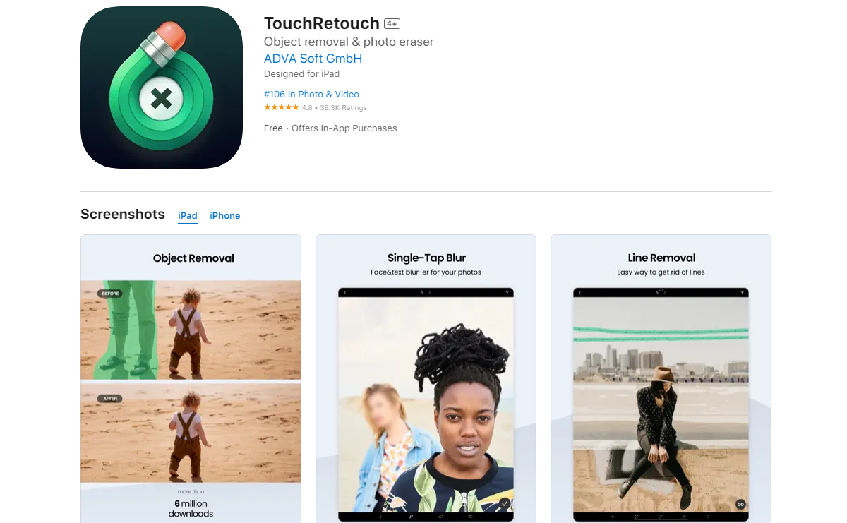 TouchRetouch Best Apps for Photography
