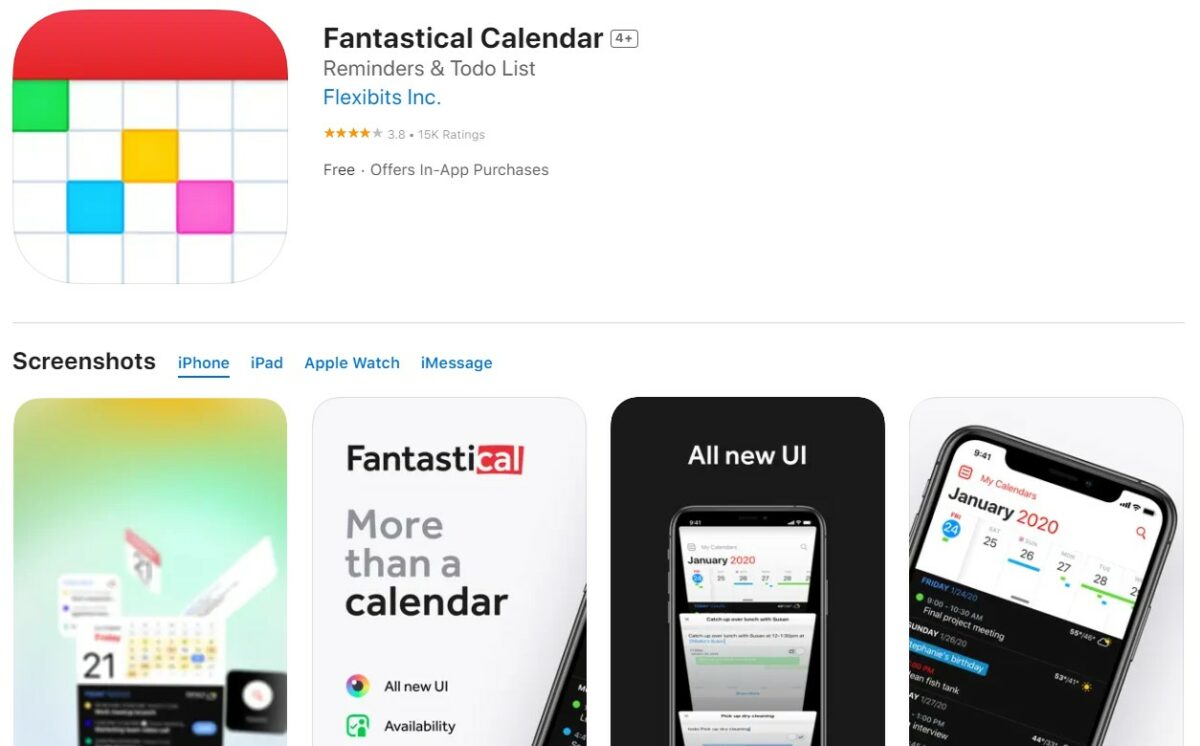 Fantastical Best Apps For Apple Watch