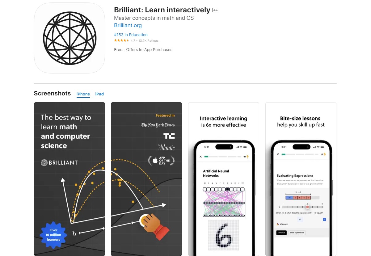 brilliant math Best Apps For Maths