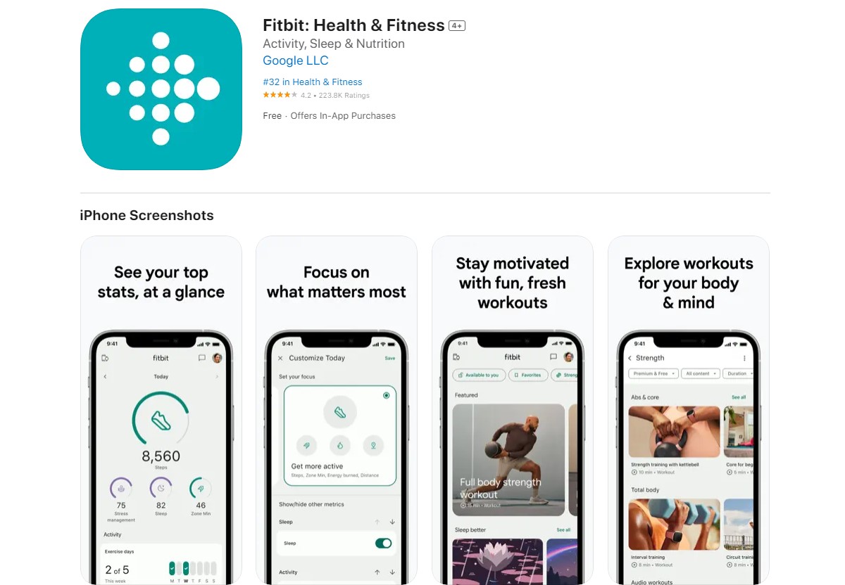 fitbit Best Apps for Workout