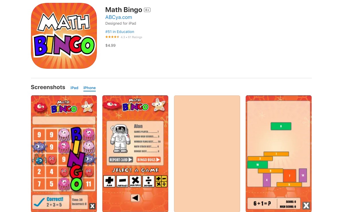math bingo Best Apps For Maths