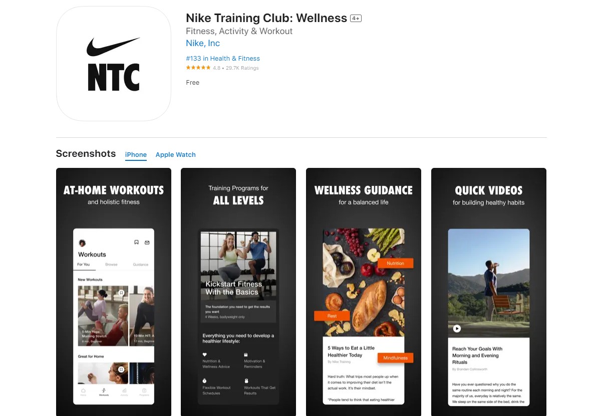 nike training club Best Apps for Workout
