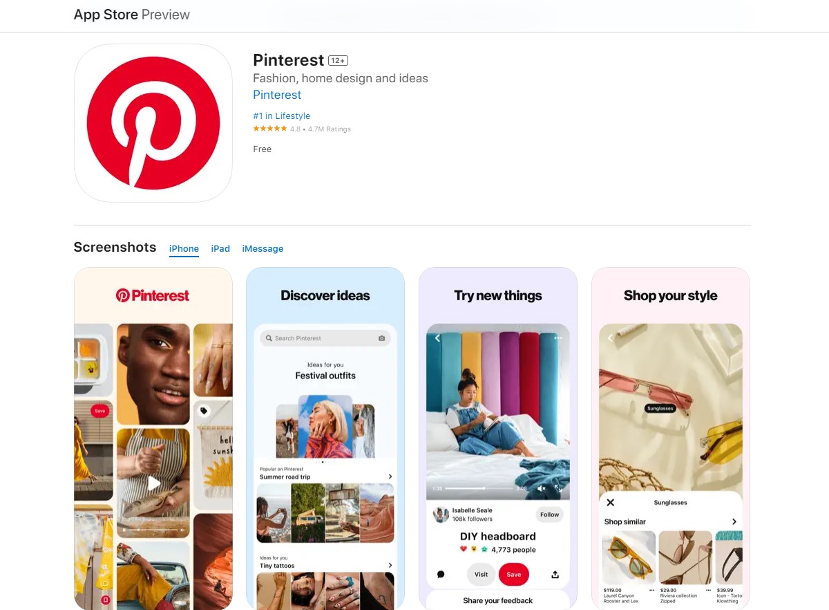 Pinterest Best Apps for Teenagers