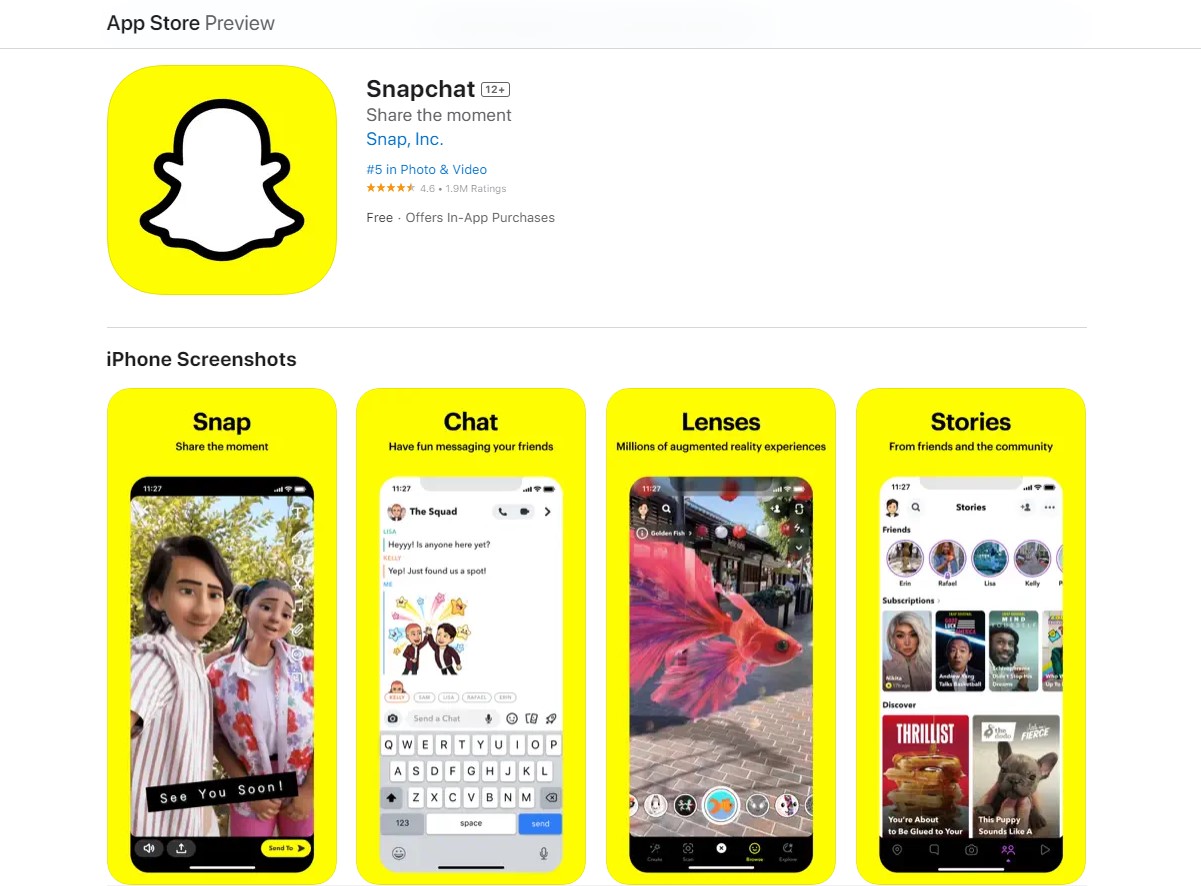 Snapchat Best Apps for Teenagers