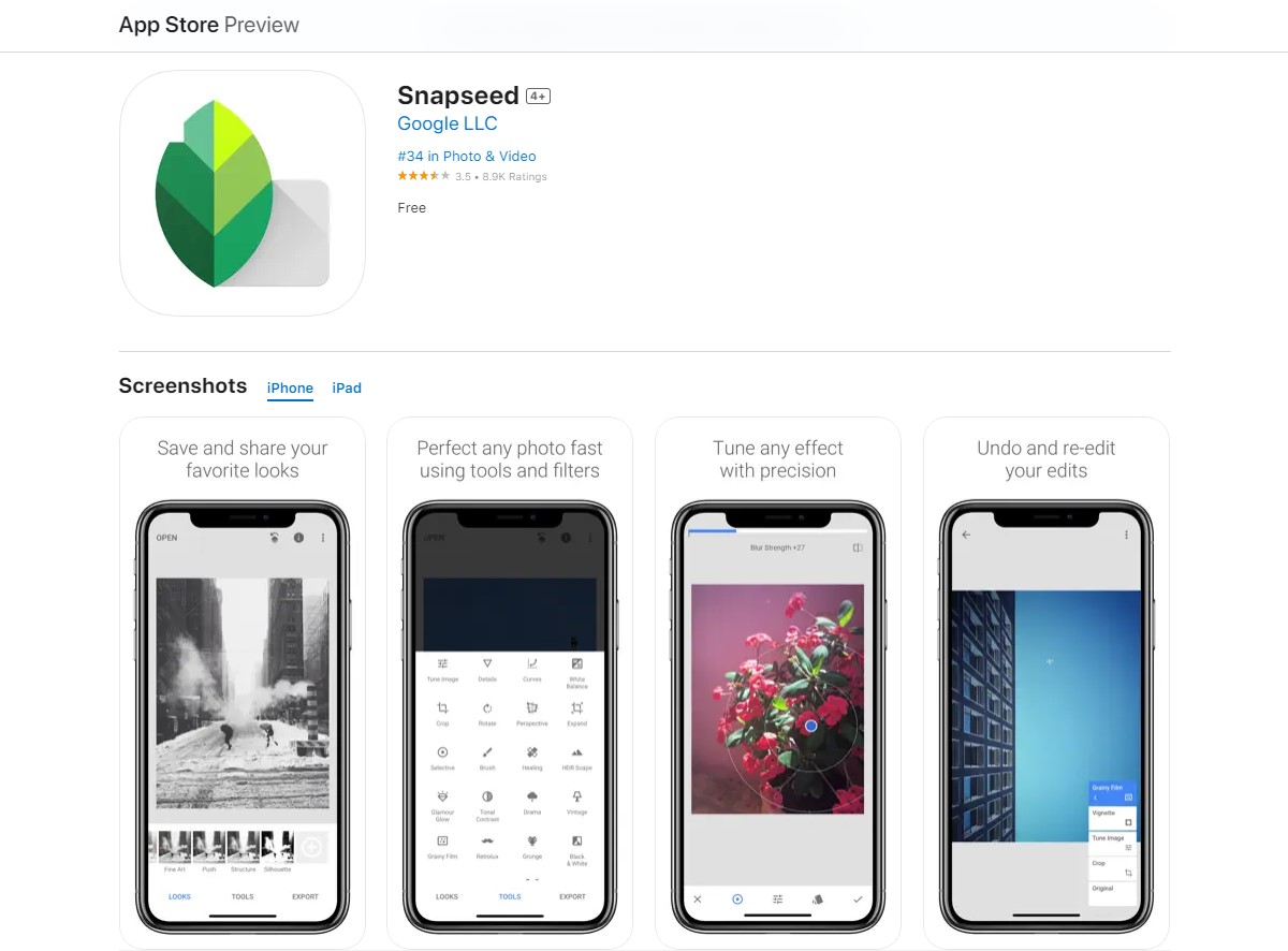snapseed Best Apps for Photography