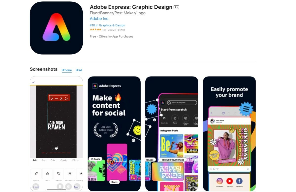 adobe express Best Apps for Photos