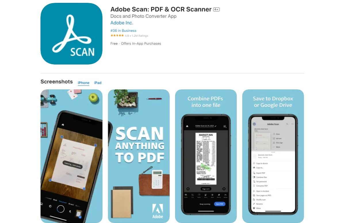 Adobe Scan Best Apps for College Students