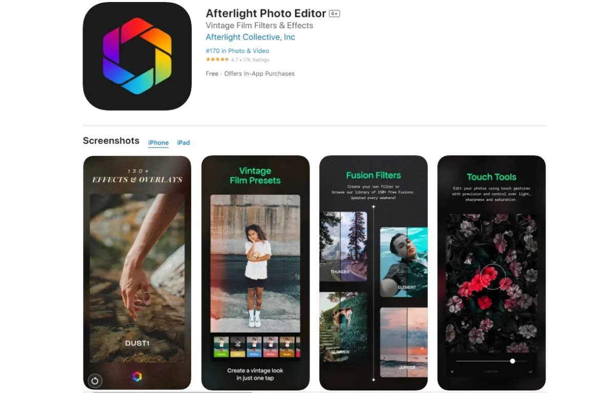 Afterlight Best Apps for Photos