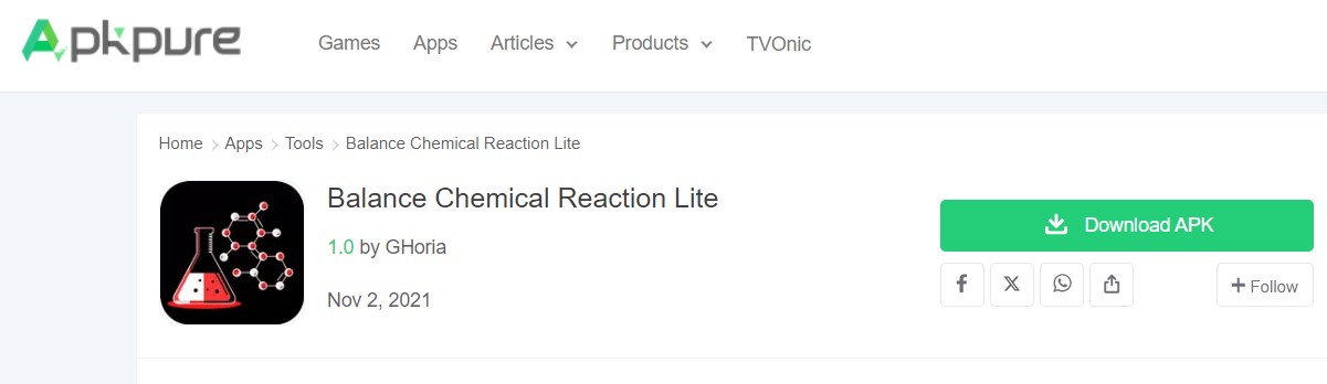 Balance Chemical Reaction Lite Best Apps for Chemistry