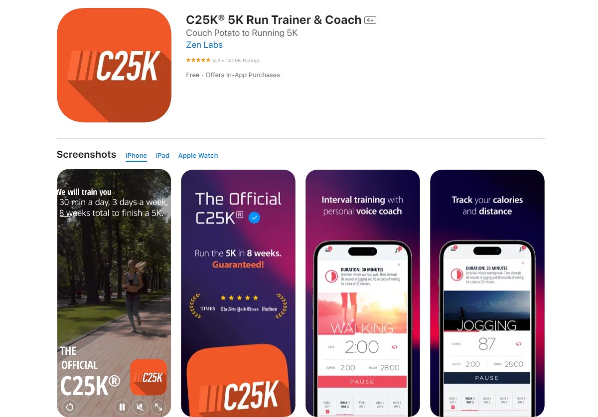 C25K 5K Best Apps for Workout