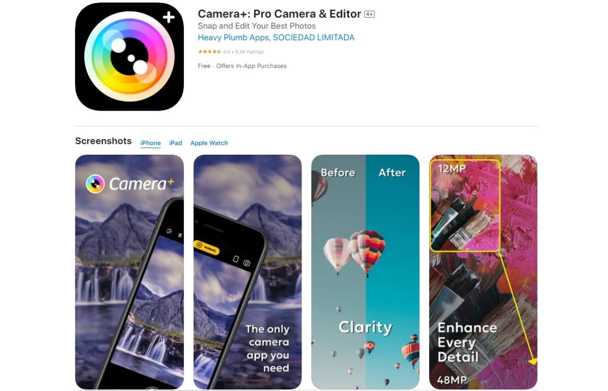 camera+ Best Apps for Photos