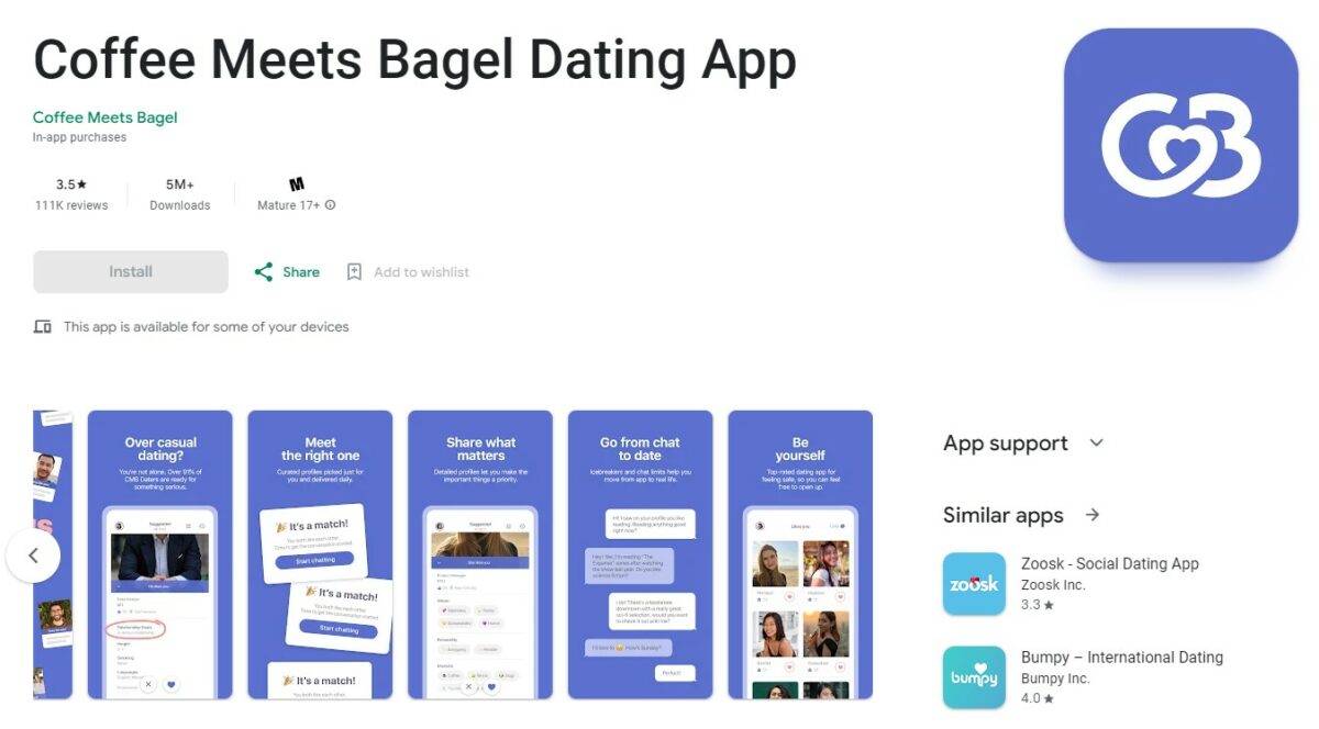 Coffee Meets Bagel Dating Apps for Over 50