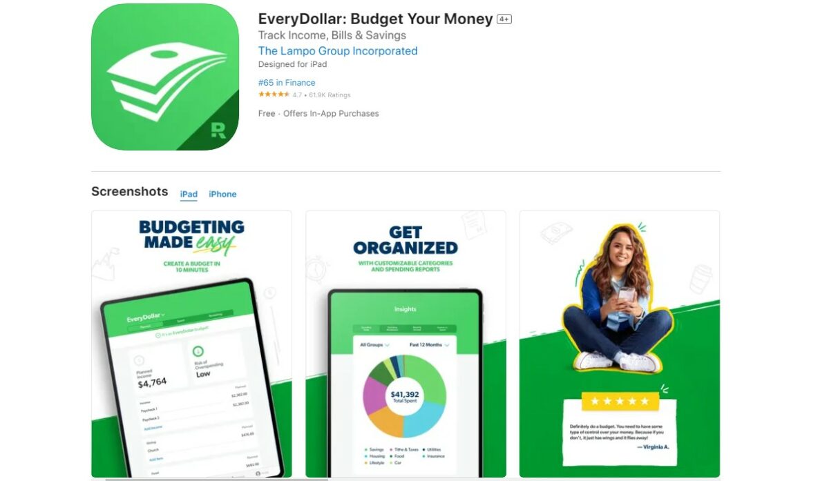 EveryDollar Best Apps For Budgeting