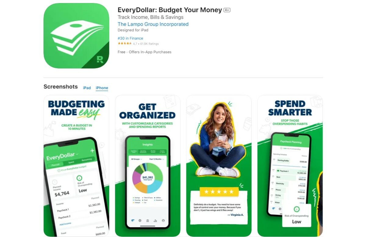 EveryDollar Best Apps for College Students