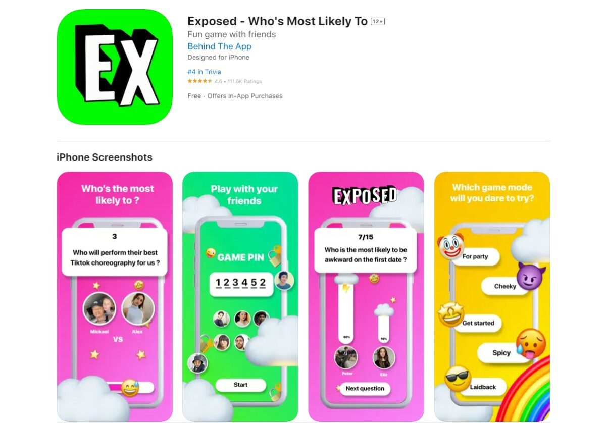 exposed - who's most likely to Best Quiz Apps