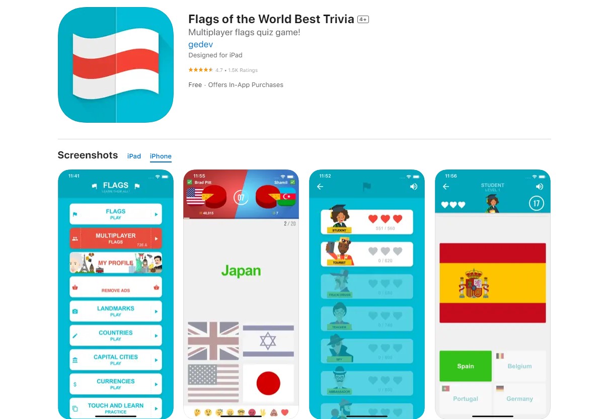 flags of the world best trivia Best Quiz Apps
