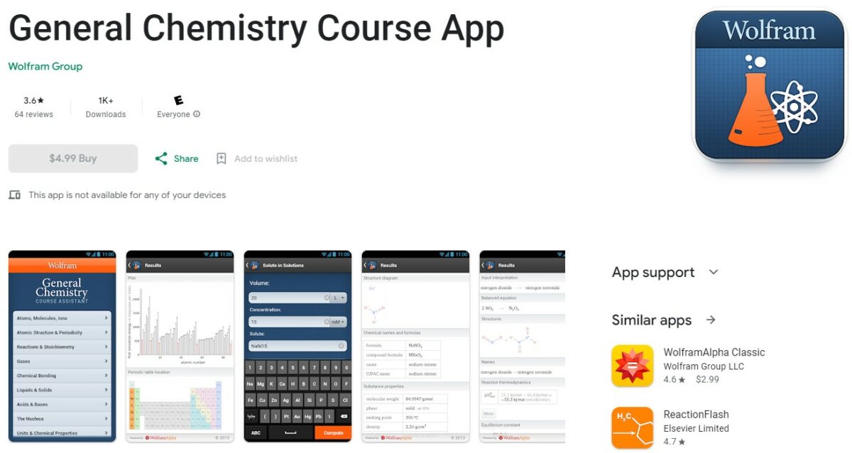 General Chemistry Course App Best Apps for Chemistry