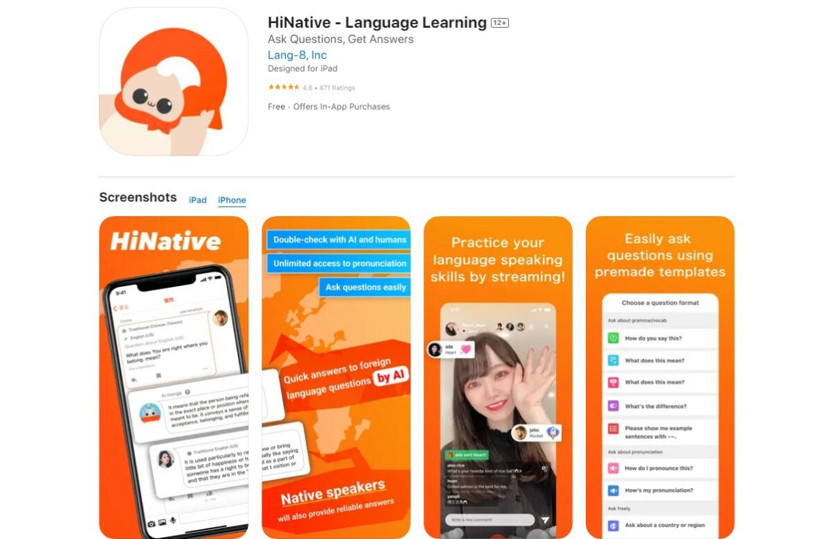HiNative Best Apps for Learning Japanese
