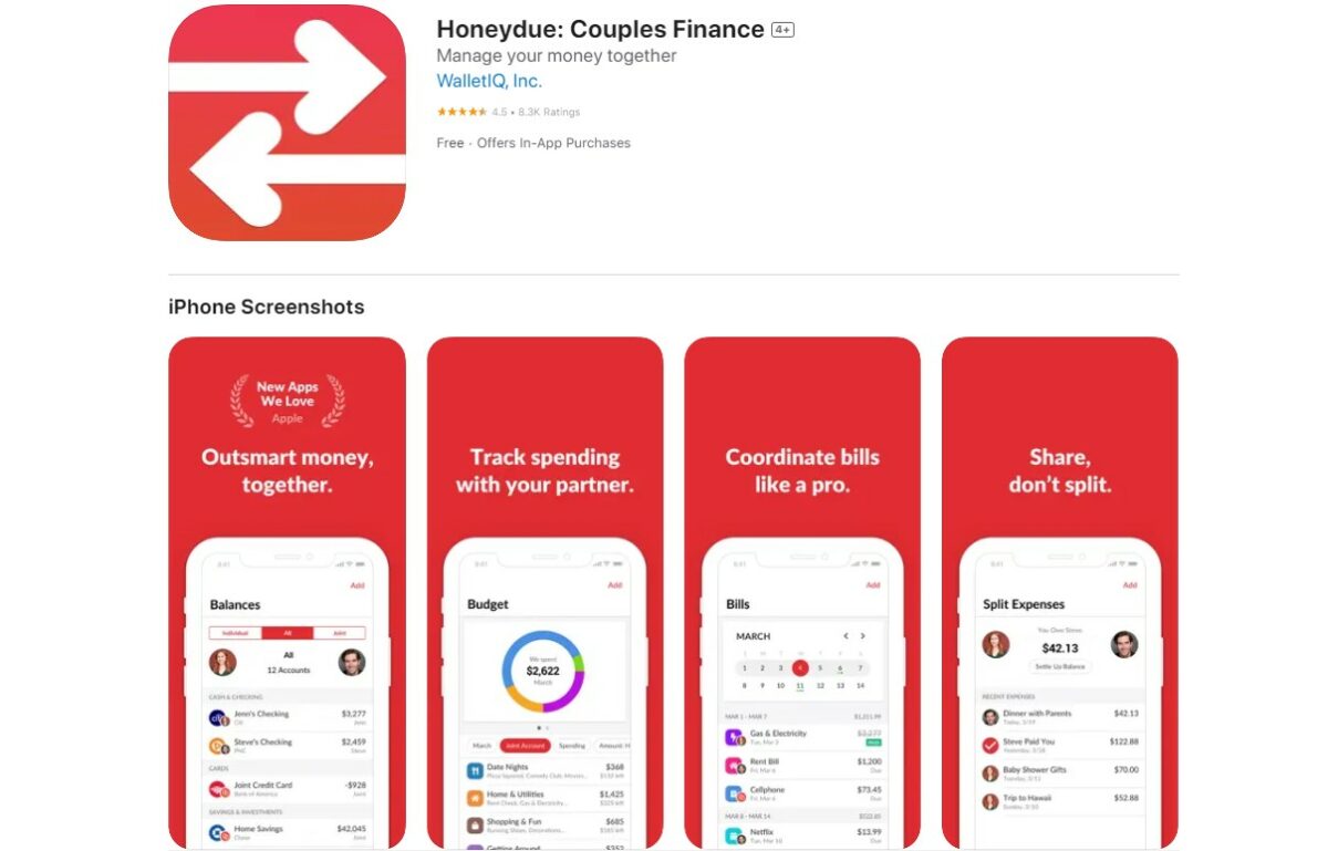 Honeydue Best Apps For Budgeting