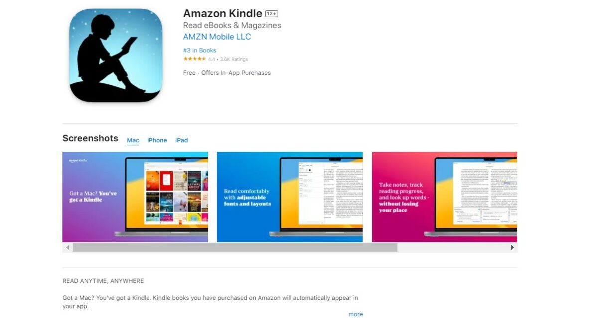 Kindle Best Free Apps for iPhone