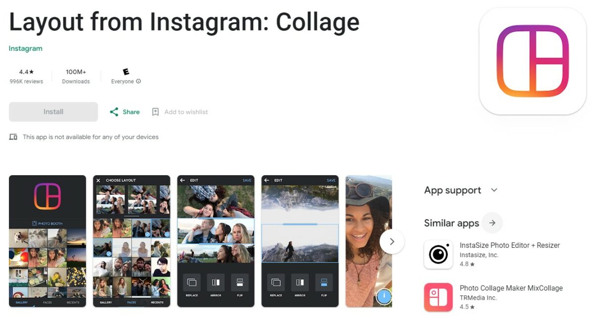 Layout Best Apps for Instagram