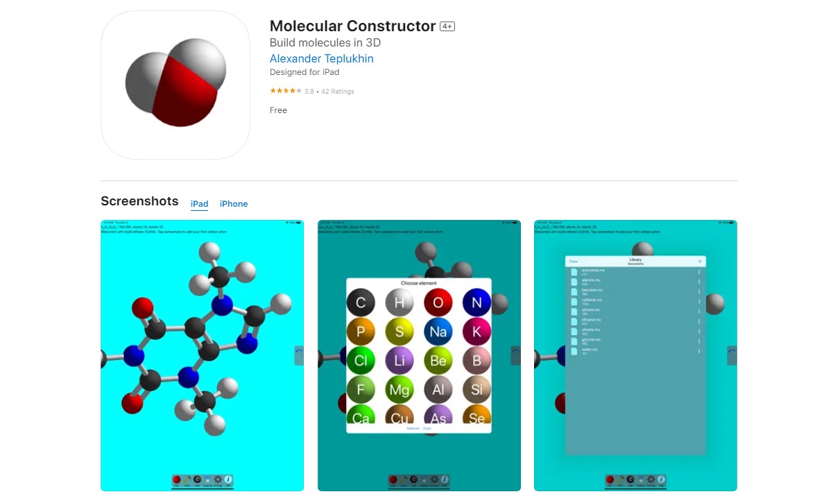 Molecular Constructor Best Apps for Chemistry