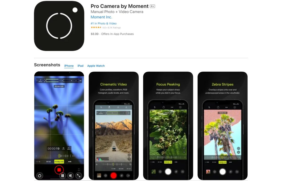 Moment Pro Camera Best Apps for Photos