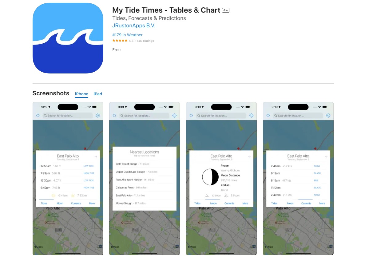 my tide times Best Apps for Photography
