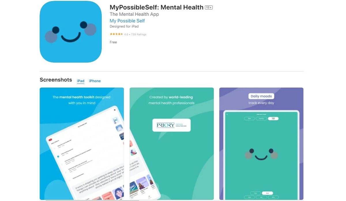 MyPossibleSelf Best Apps for Mental Health