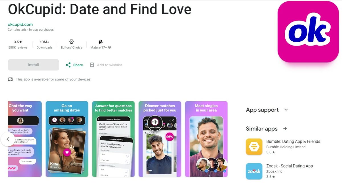 OkCupid Dating Apps for Over 50