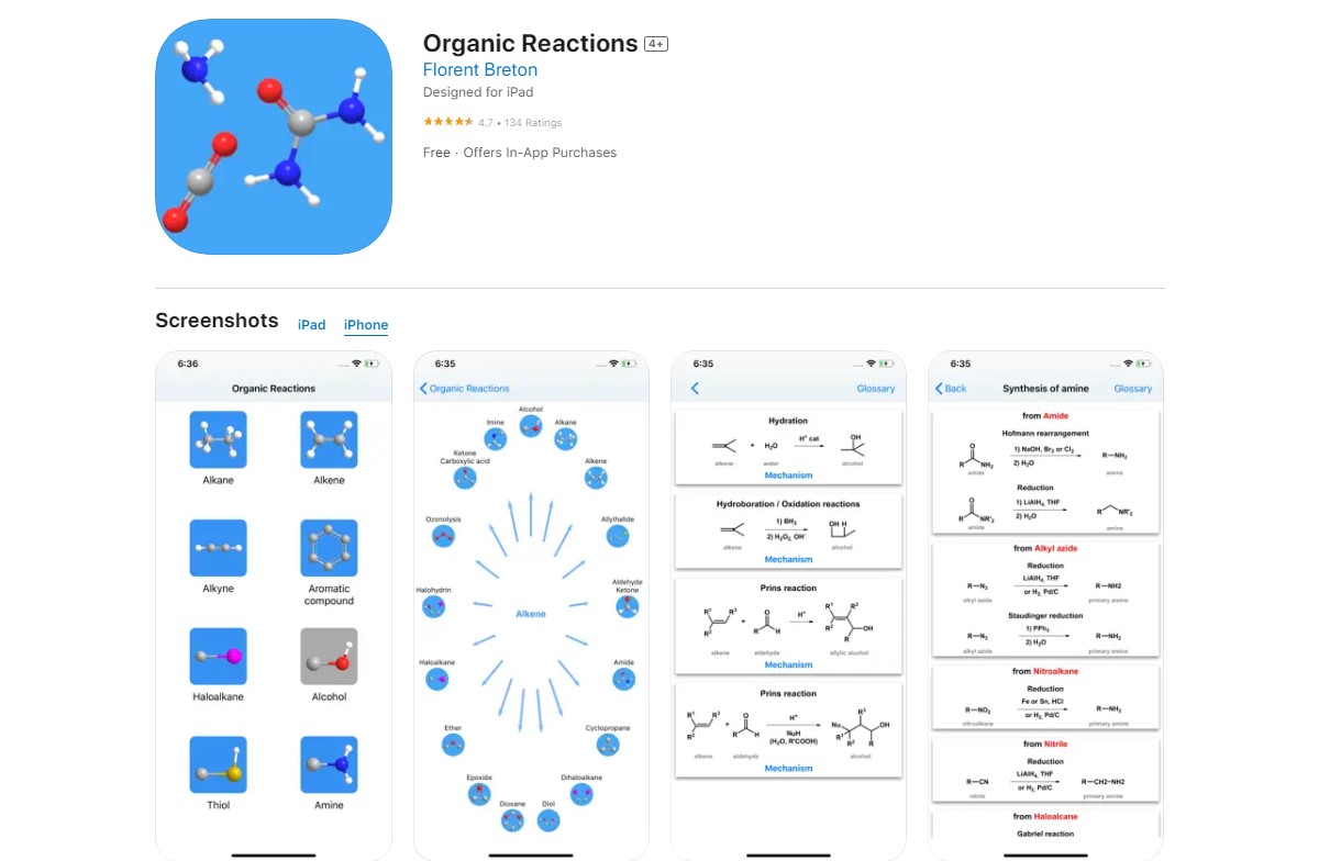 Organic Reactions Best Apps for Chemistry