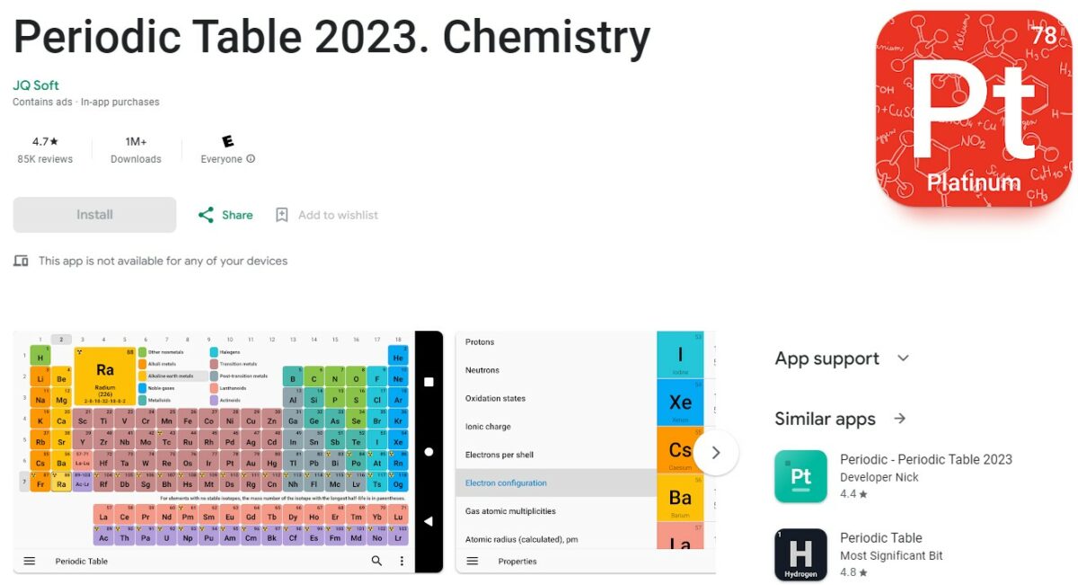 Periodic Table 2023 Best Apps for Chemistry