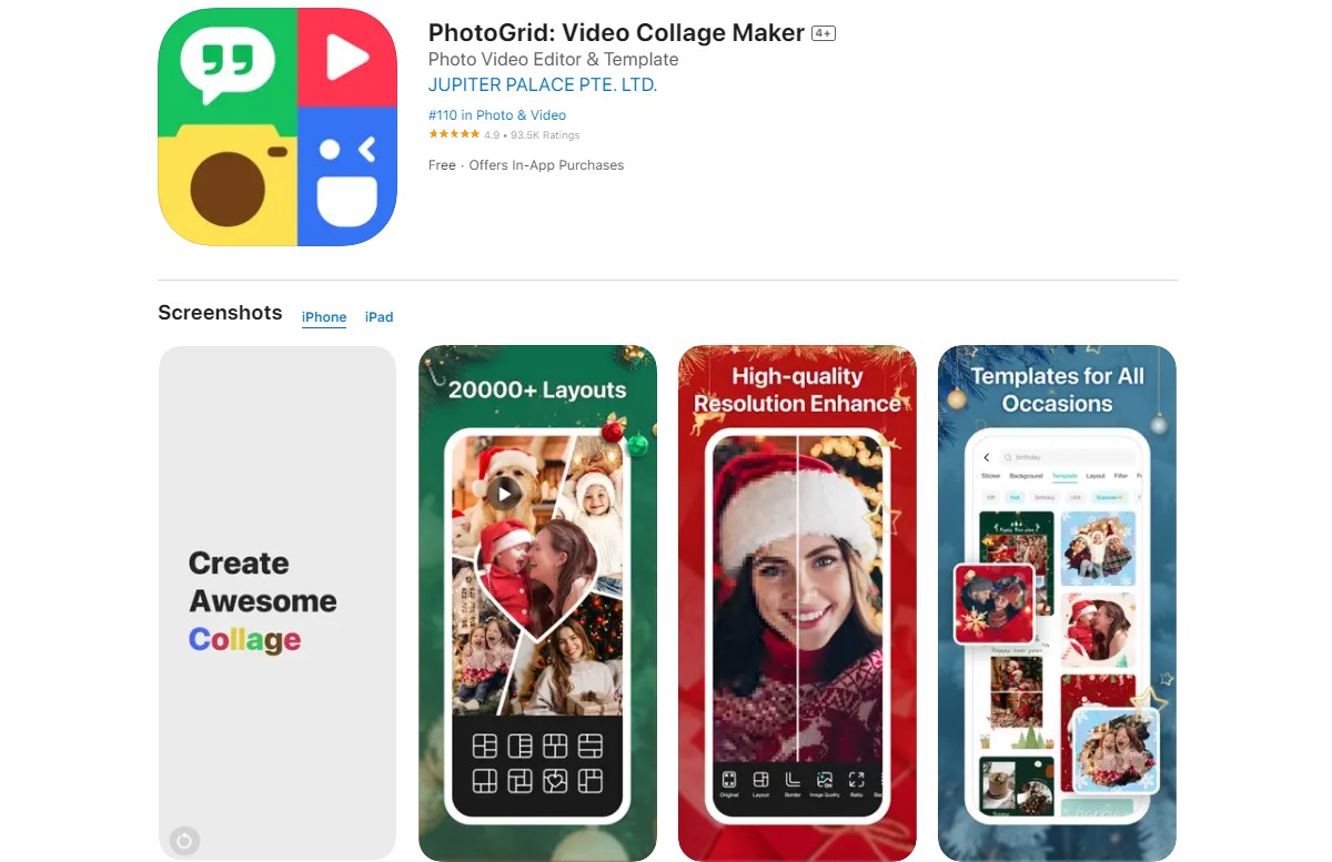 PhotoGrid Best Apps for Collage Making