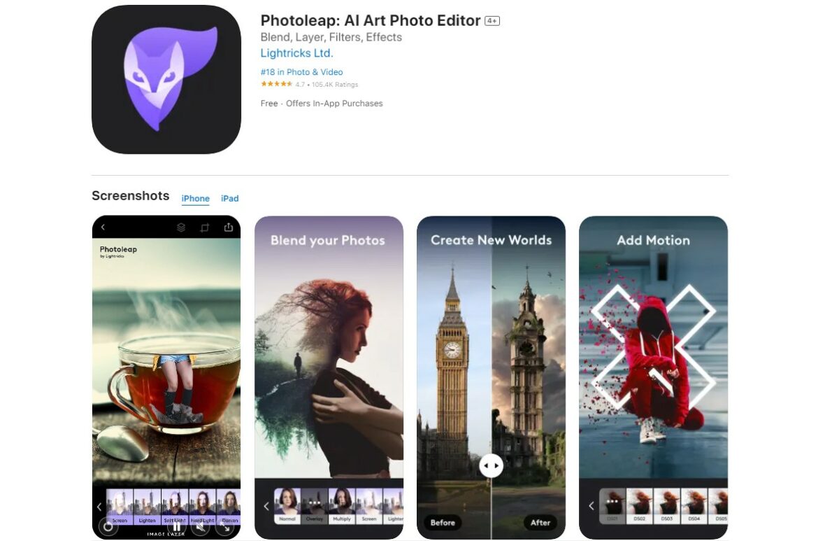 Photoleap Best Apps for Photos