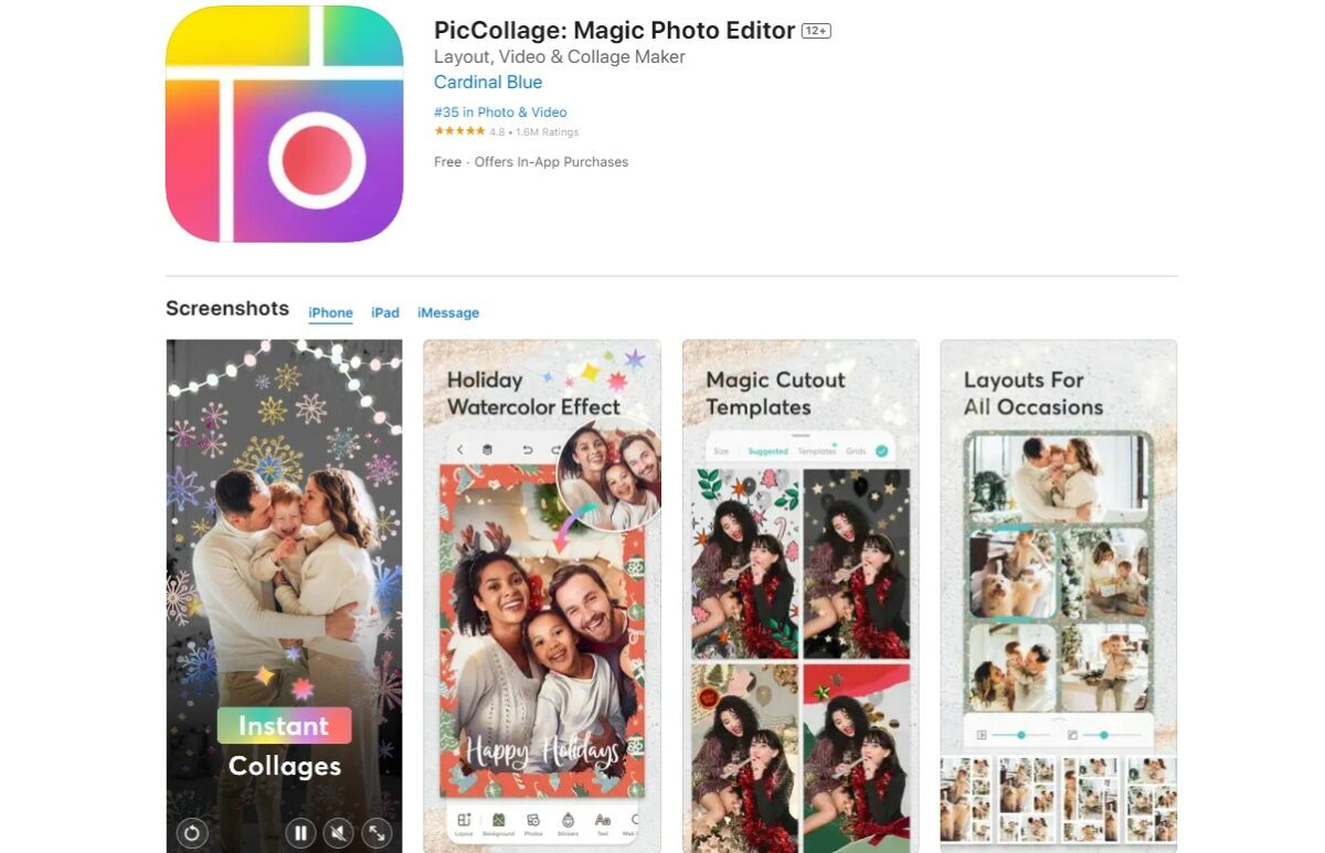 PicCollage Best Apps for Collage Making