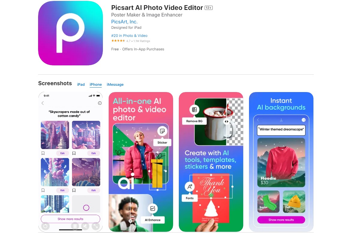 PicsArt Photo Studio and Collage Best Apps for Collage Making