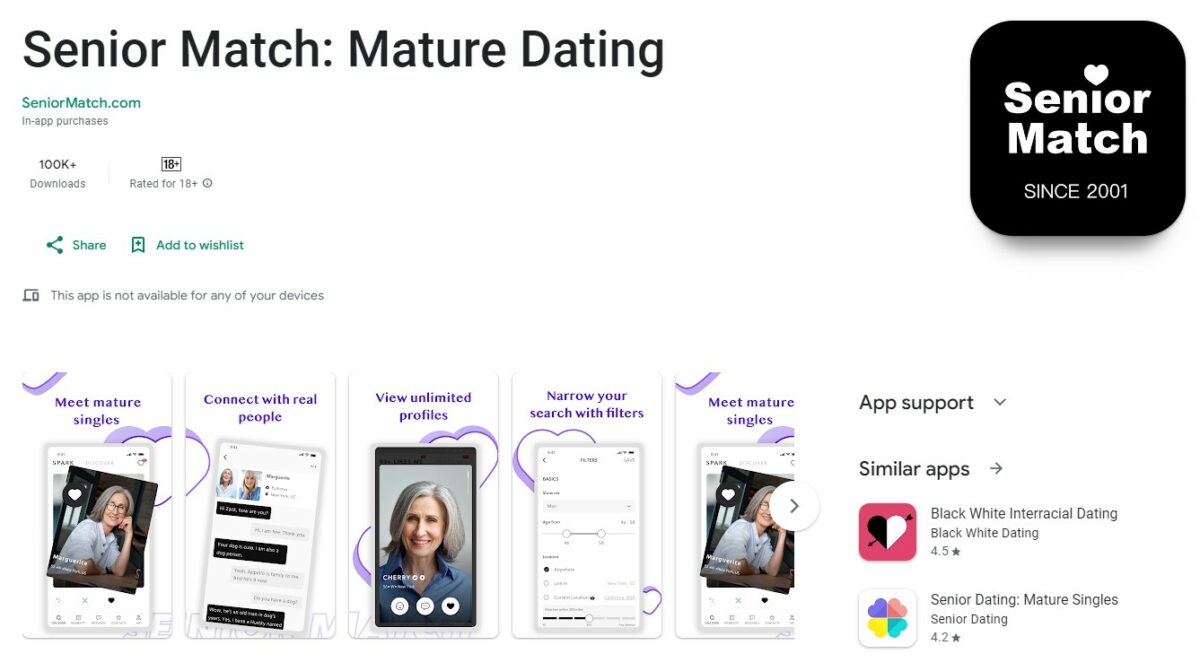 Senior Match Dating Apps for Over 50