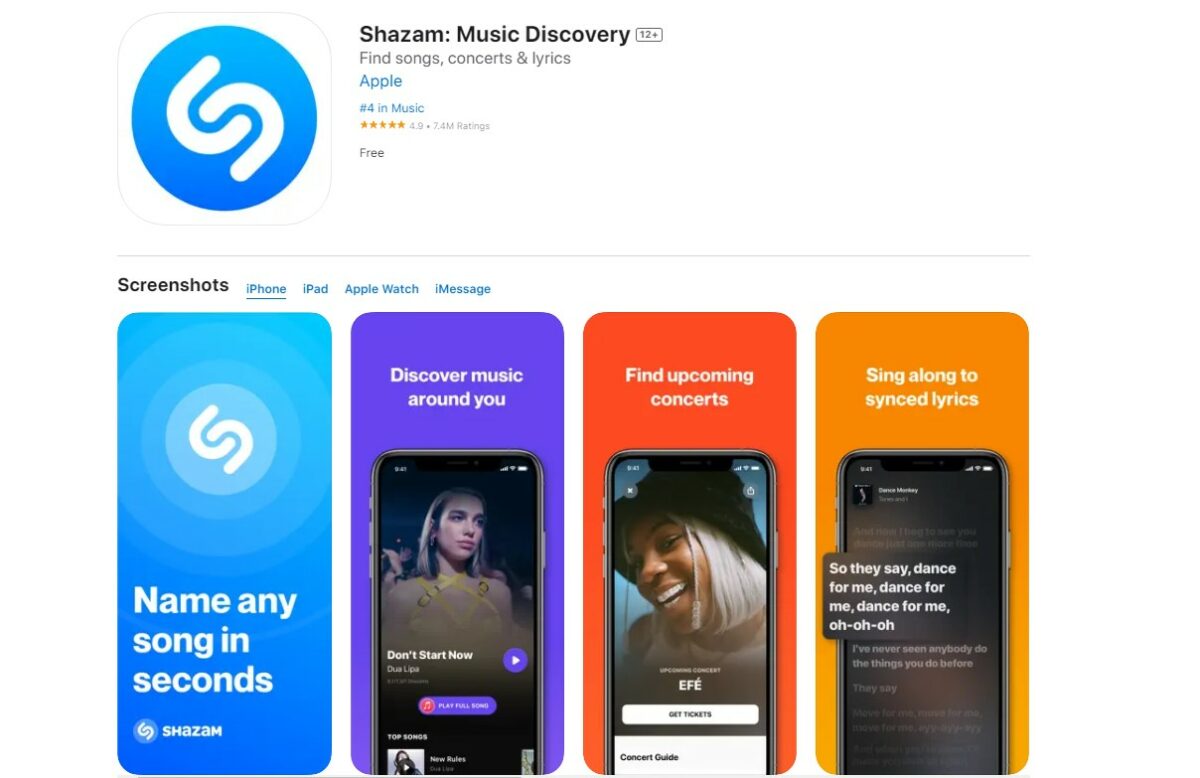 Shazam Best Free Apps for iPhone