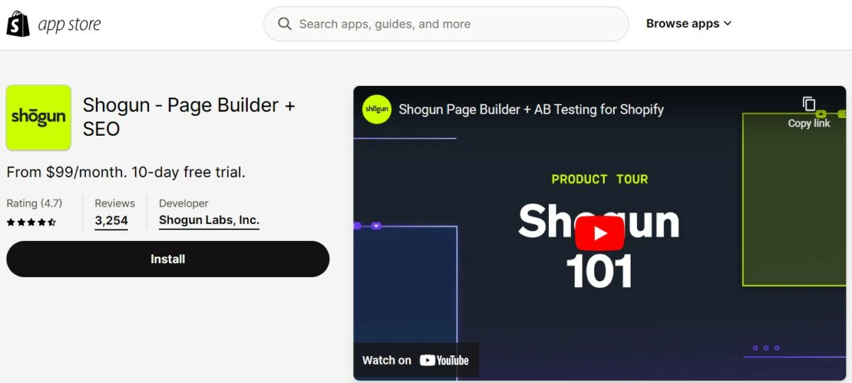 Shogun Page Builder Best Shopify Apps