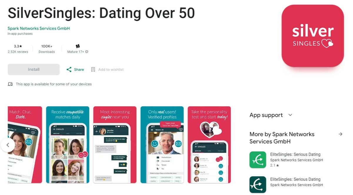 SilverSingles Dating Apps for Over 50