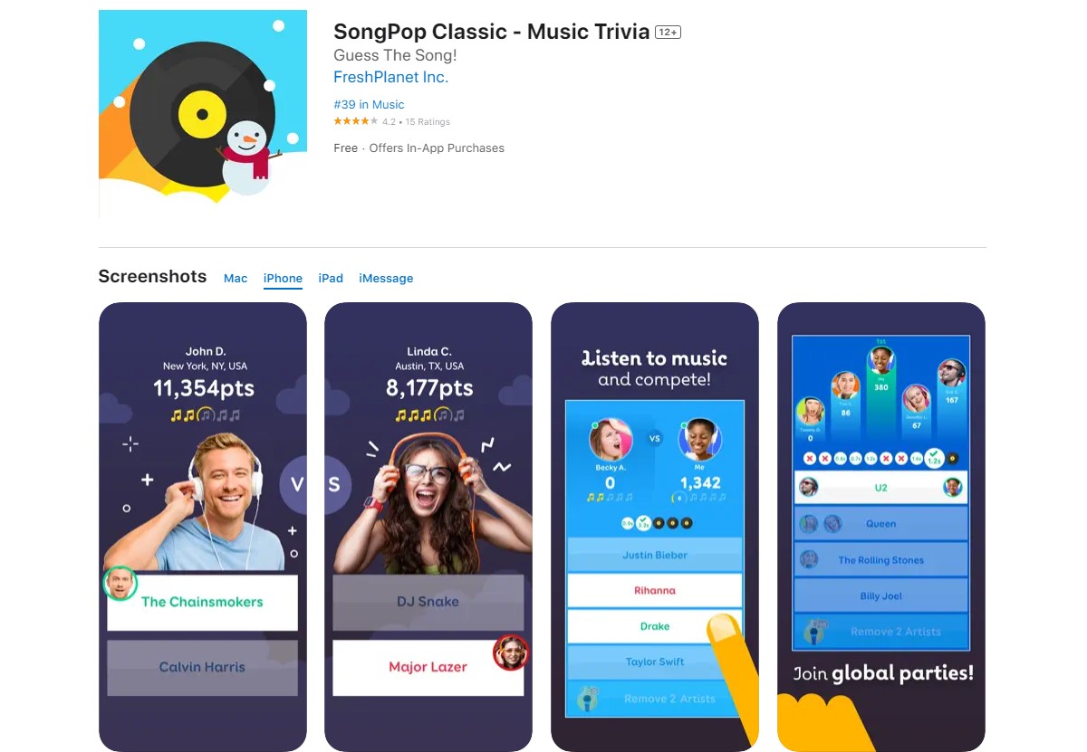 songpop classic Best Quiz Apps