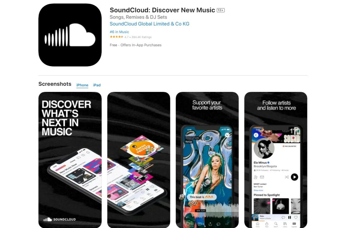 SoundCloud Best Free Apps for iPhone