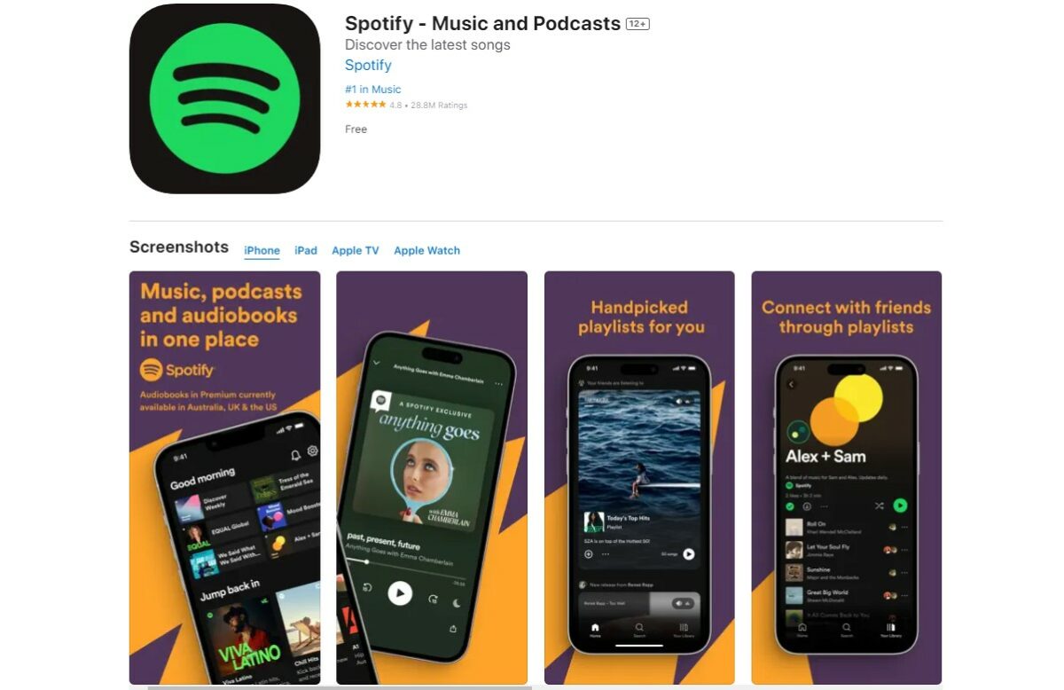 Spotify Best Free Apps for iPhone