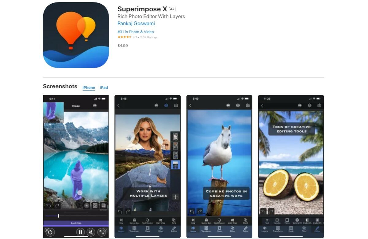 Superimpose X Best Apps for Photos